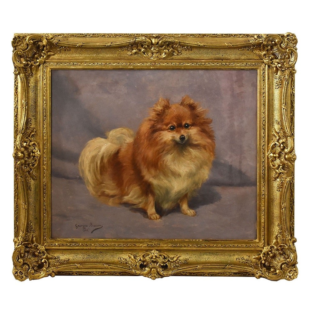 QA587 1  antique oil painting dogs portraits painting XX century.jpg